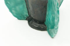 Vase in Ceramic by J Massier from Vallauris 1950, Blue and Black Color, France