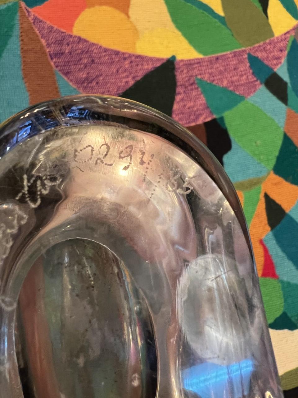 Vase en cristal 1985, signature : Crystal Querandi Yugendstil 0294/85 en vente 14