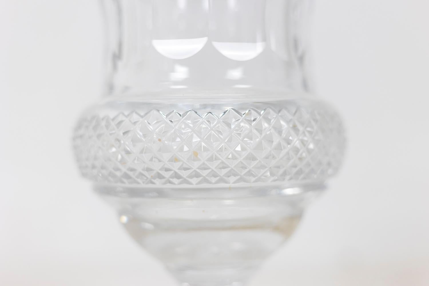 French Vase in Crystal in Medici Shaped, Twentieth Century For Sale