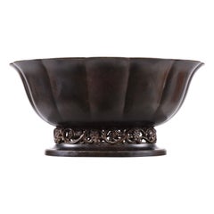 Vase in 'Disko' Metal by Just Andersen, Made in Denmark, 1940s