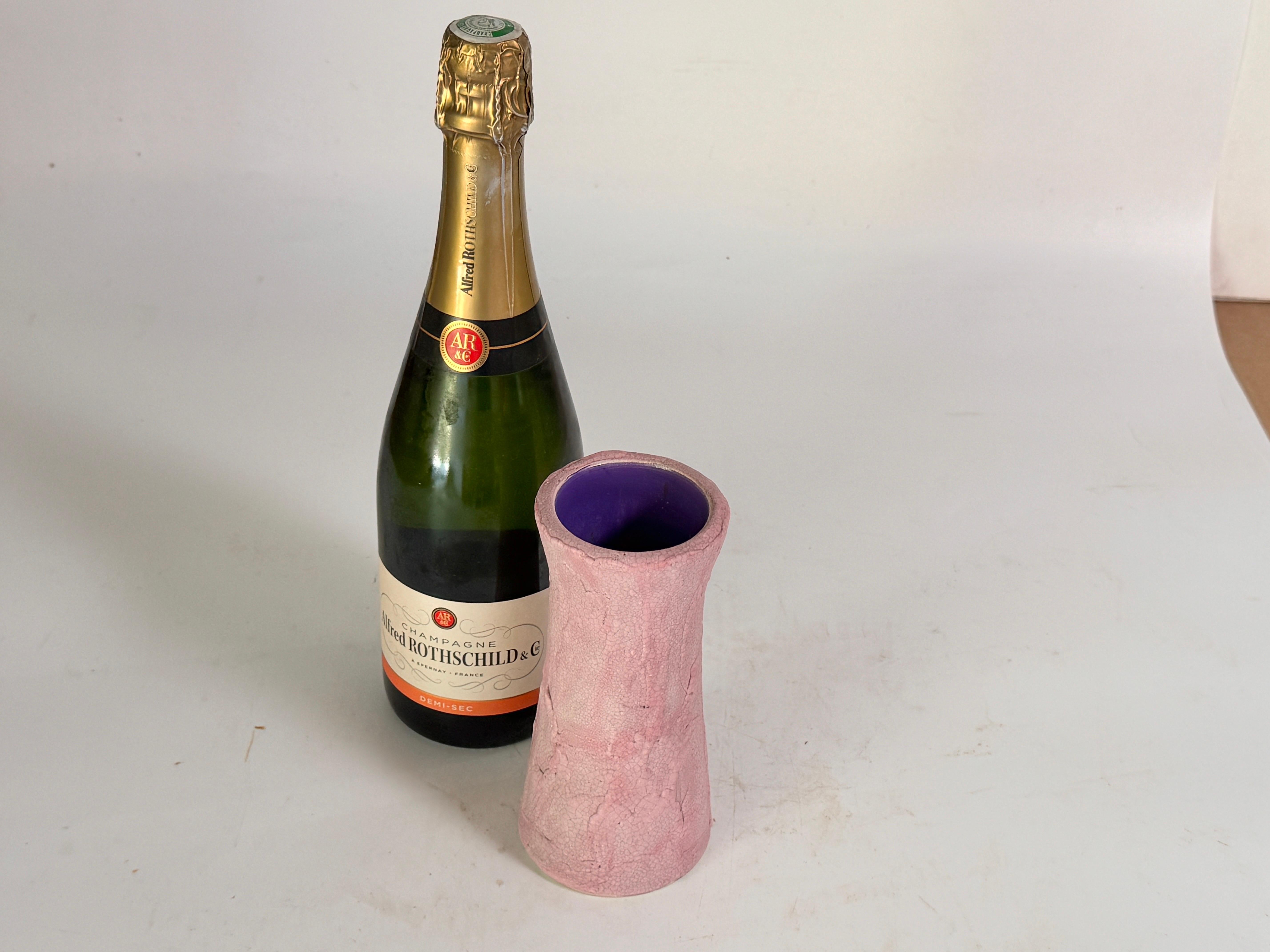 Mid-Century Modern Vase en céramique émaillée par Gilbert Valentin, années 1950 Vallauris signé en vente