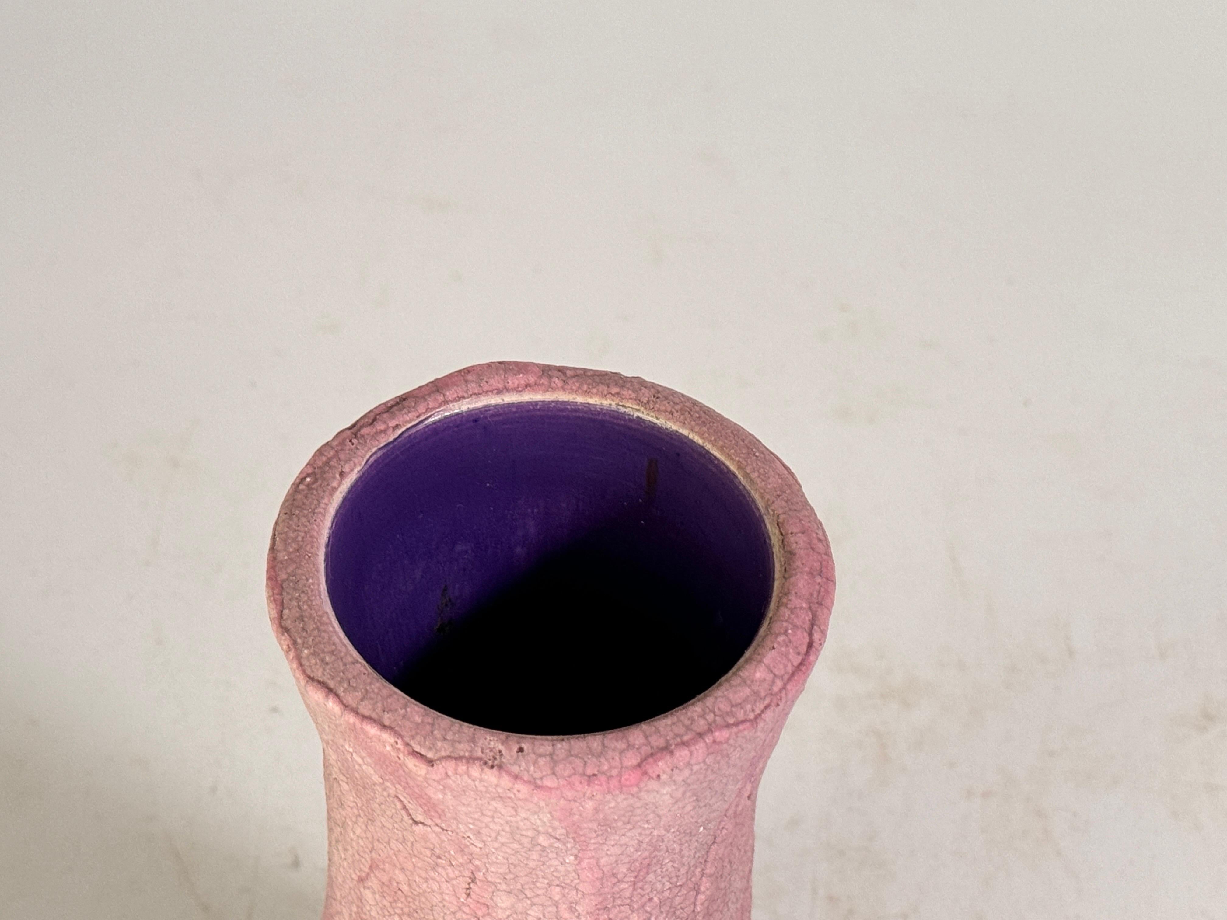 Milieu du XXe siècle Vase en céramique émaillée par Gilbert Valentin, années 1950 Vallauris signé en vente