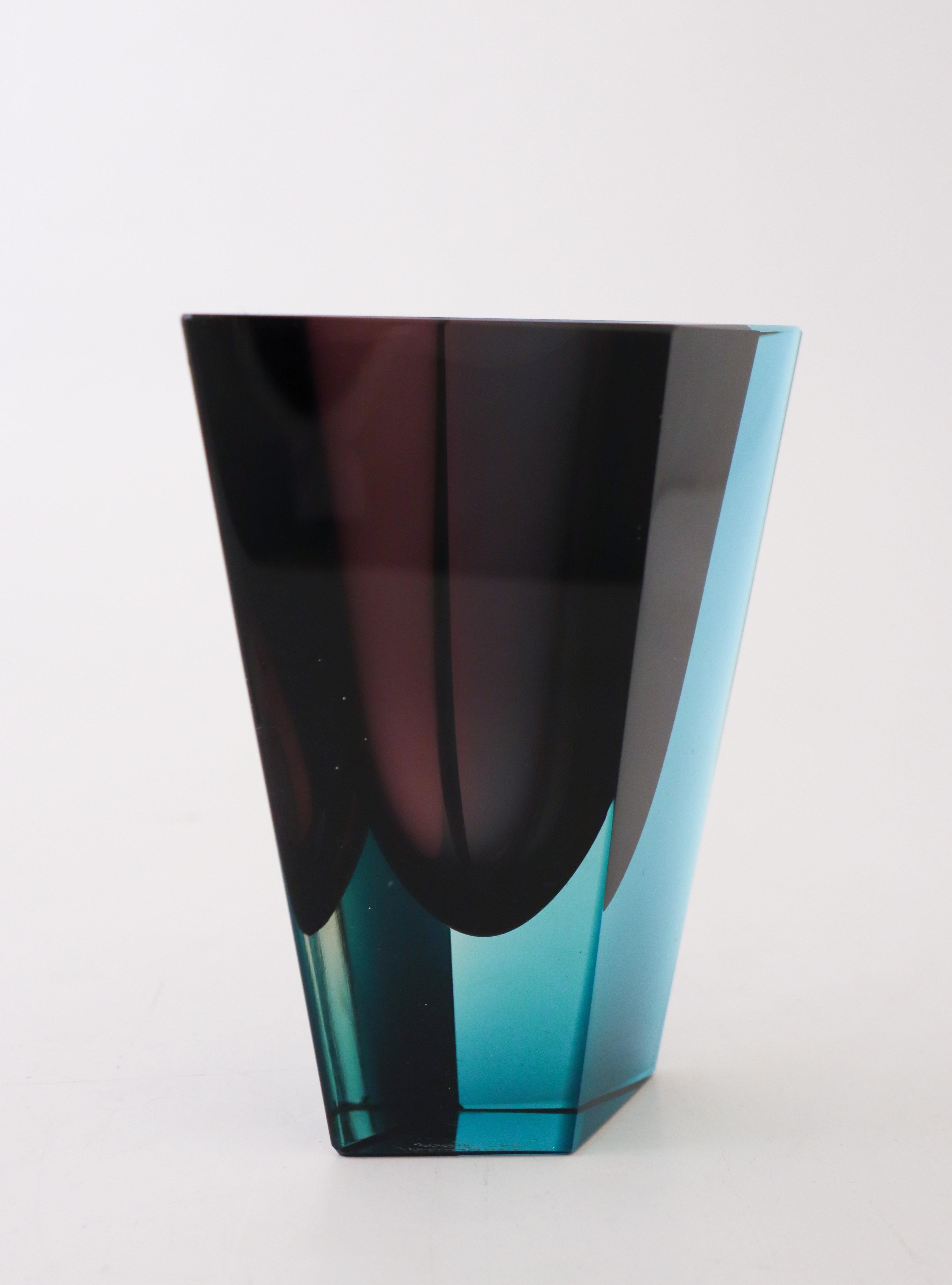 Vase aus Glas, Prisma Kaj Franck, Nuutajärvi Notsjö, 1960 (20. Jahrhundert) im Angebot