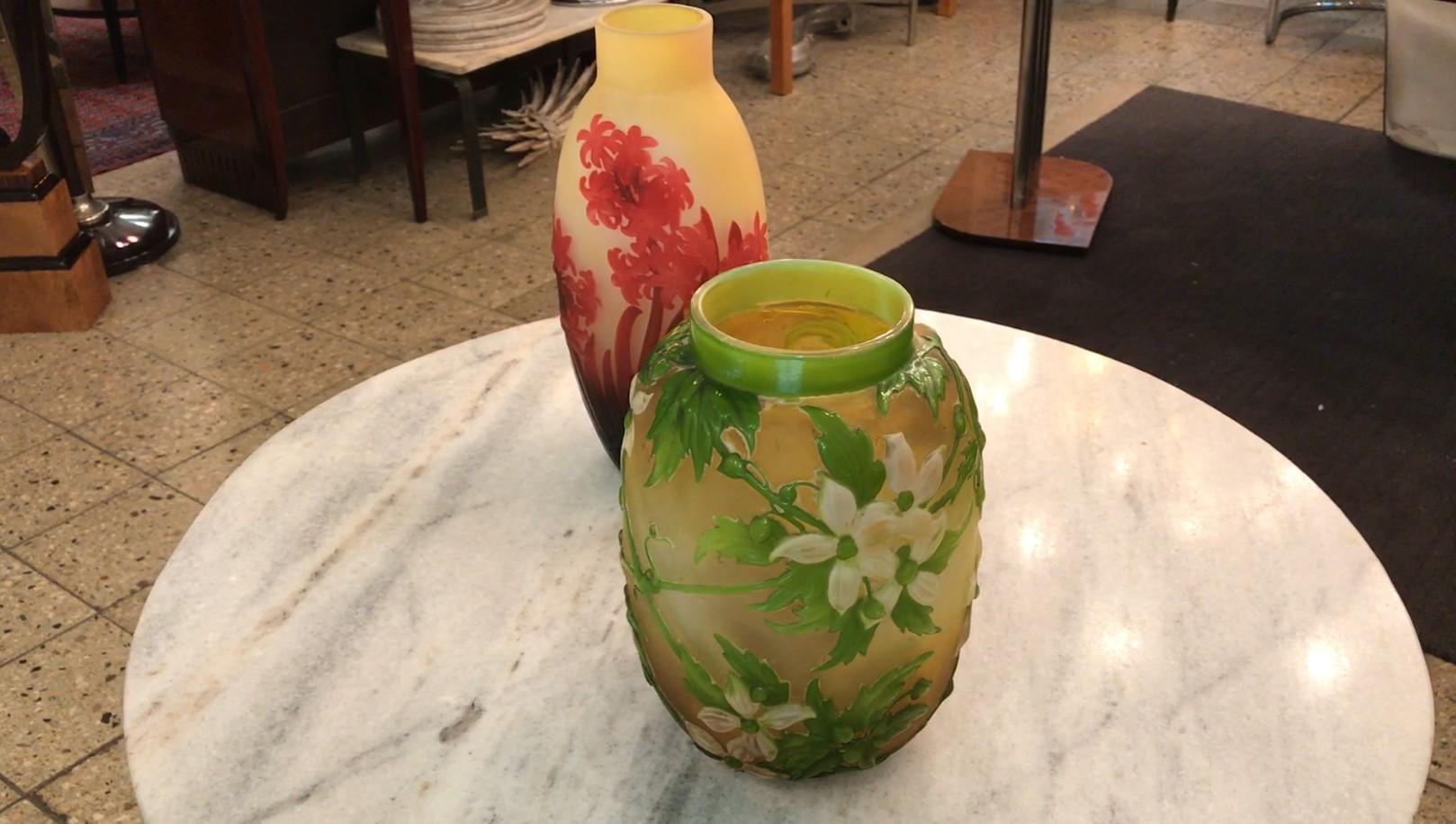 Vase en souffle de verre, signé Galle, Style : Jugendstil, Art Nouveau, Liberty en vente 9