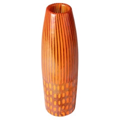Vase in glass with cannes and Thomas Stearns, for Venini, 1962