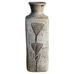 Vase aus glasierter Keramik von Gustave Tiffoche 
