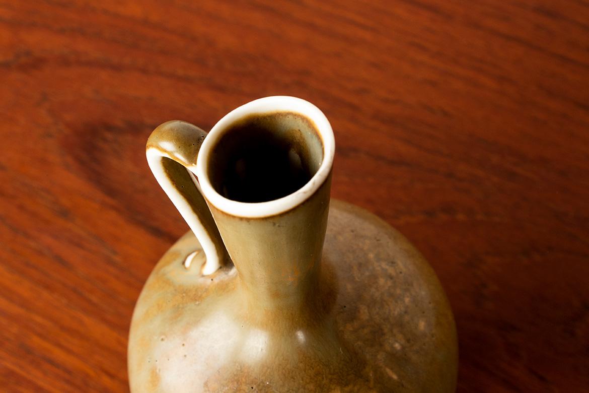 Vase aus khakifarben glasierter Keramik von Gunnar Nylund für Rörstrand Schweden 1960. im Angebot 8