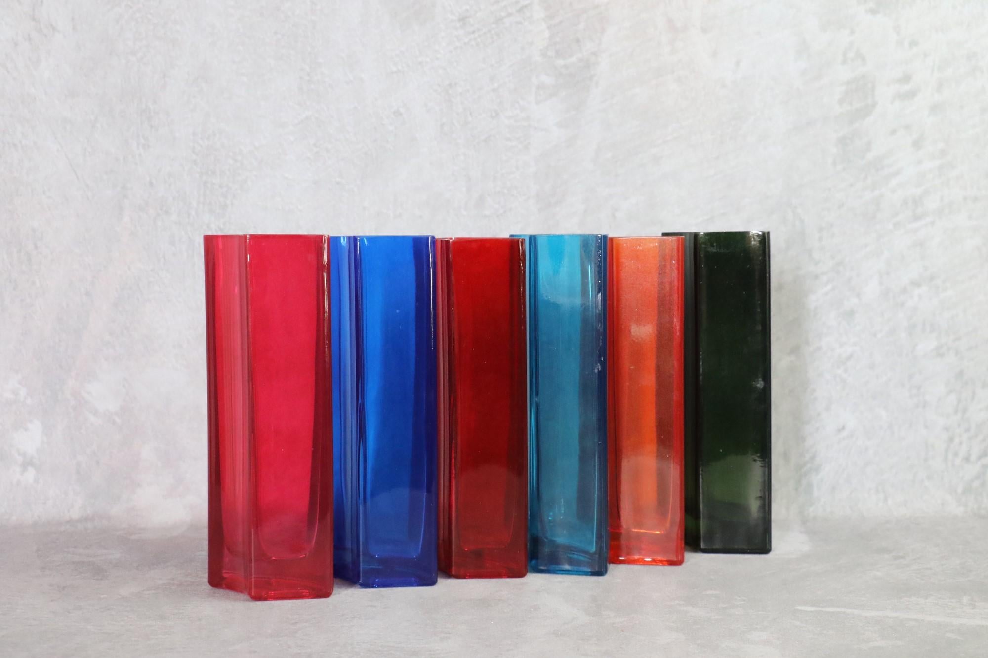 Swedish Vase in Multicoloured Glass by Per Ivar Ledang, 90s, Scandinavian Design For Sale
