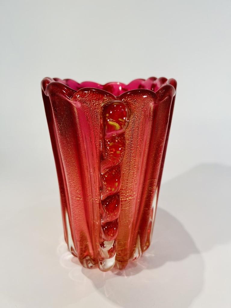Autre Vase en verre de Murano attribué à Archimede Seguso 1950 en vente