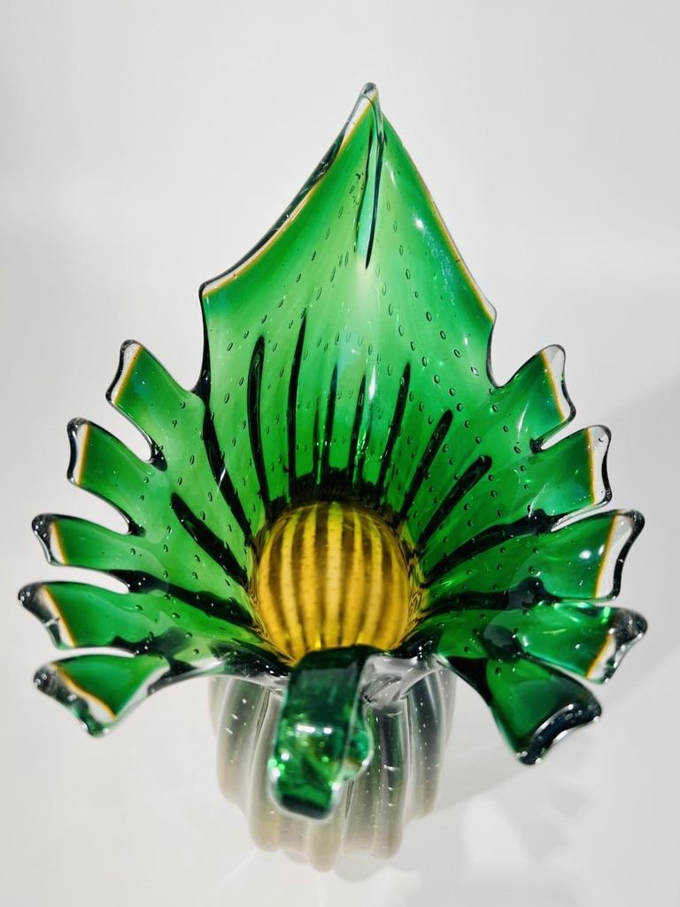 Vase in Murano Glass attributed  to Aureliano Toso 1950 In Excellent Condition For Sale In Rio De Janeiro, RJ