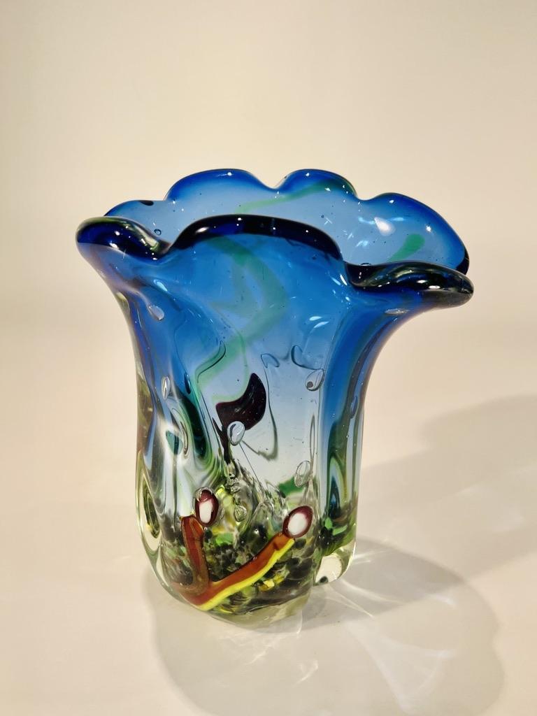 Vase en verre de Murano attribué à Dino Martens par Aureliano Toso vers 1950 Excellent état - En vente à Rio De Janeiro, RJ