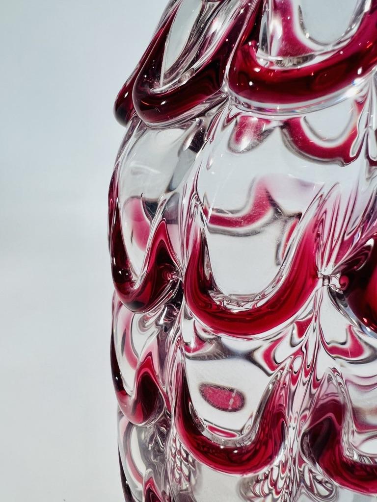 Vase en verre de Murano attribué  à Ercole Barovier vers 1955 Bon état - En vente à Rio De Janeiro, RJ