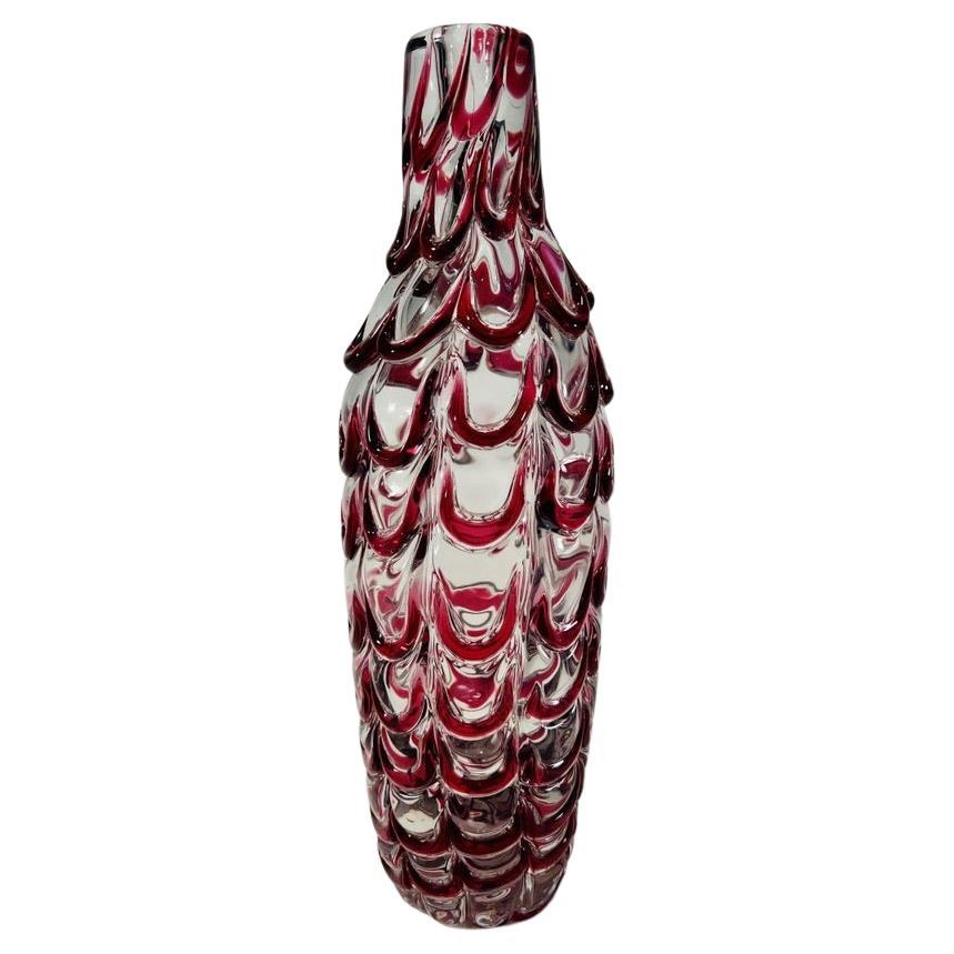 Vaso in vetro di Murano attribuito  a Ercole Barovier circa 1955 in vendita