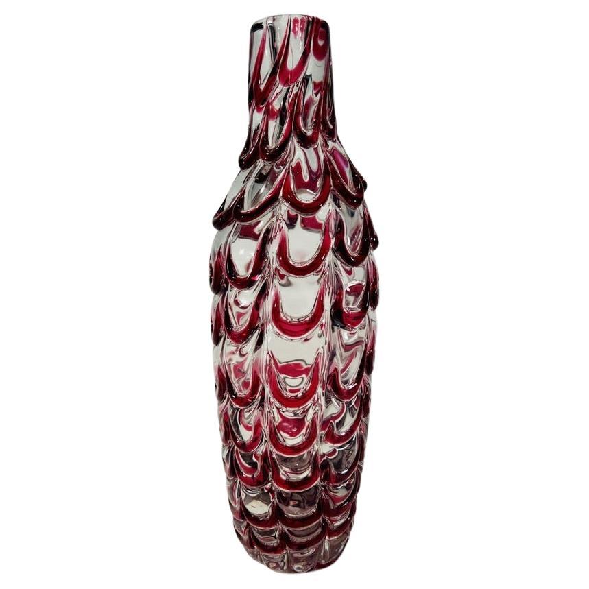 Vase in Murano Glass attributed  to Ercole Barovier circa 1955