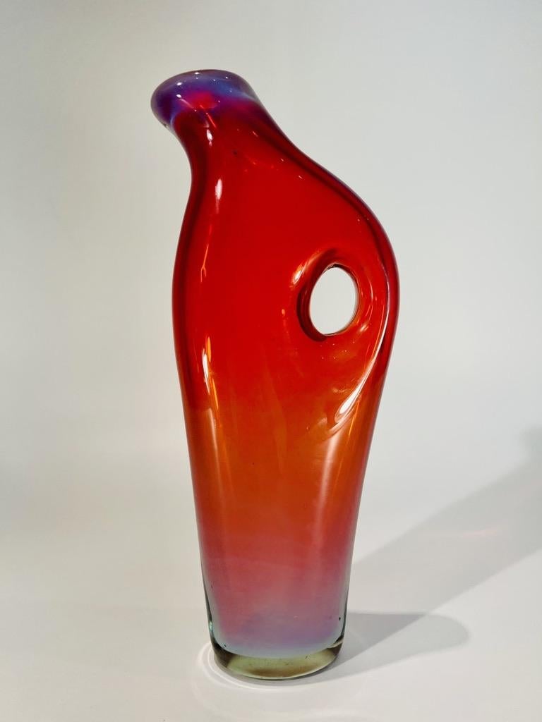 Incredible Murano multiopalined vase with hole in the center.