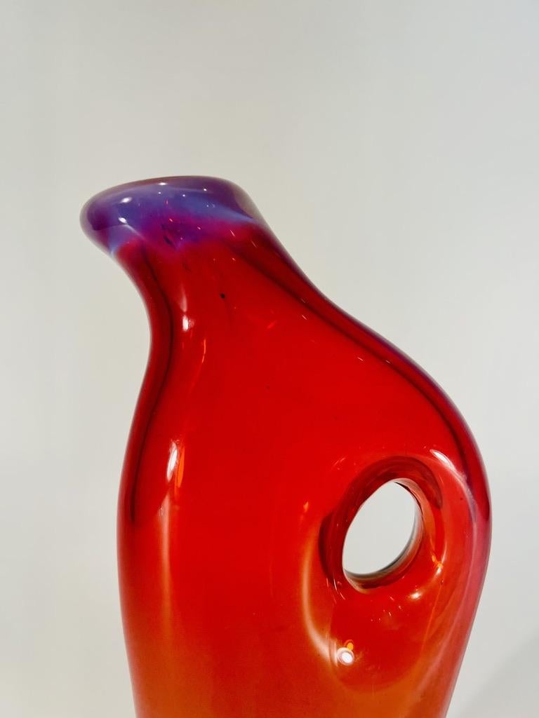 International Style Vase in Murano Glass attributed to Fulvio Bianconi circa 1950 For Sale