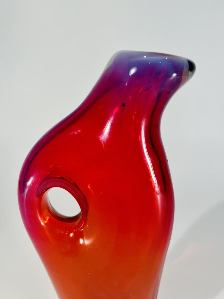 Vase in Murano Glass attributed to Fulvio Bianconi circa 1950 In Excellent Condition For Sale In Rio De Janeiro, RJ