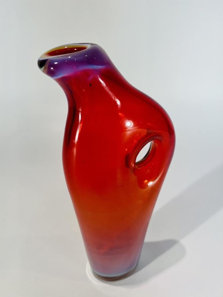 Vase in Murano Glass attributed to Fulvio Bianconi circa 1950 For Sale 1