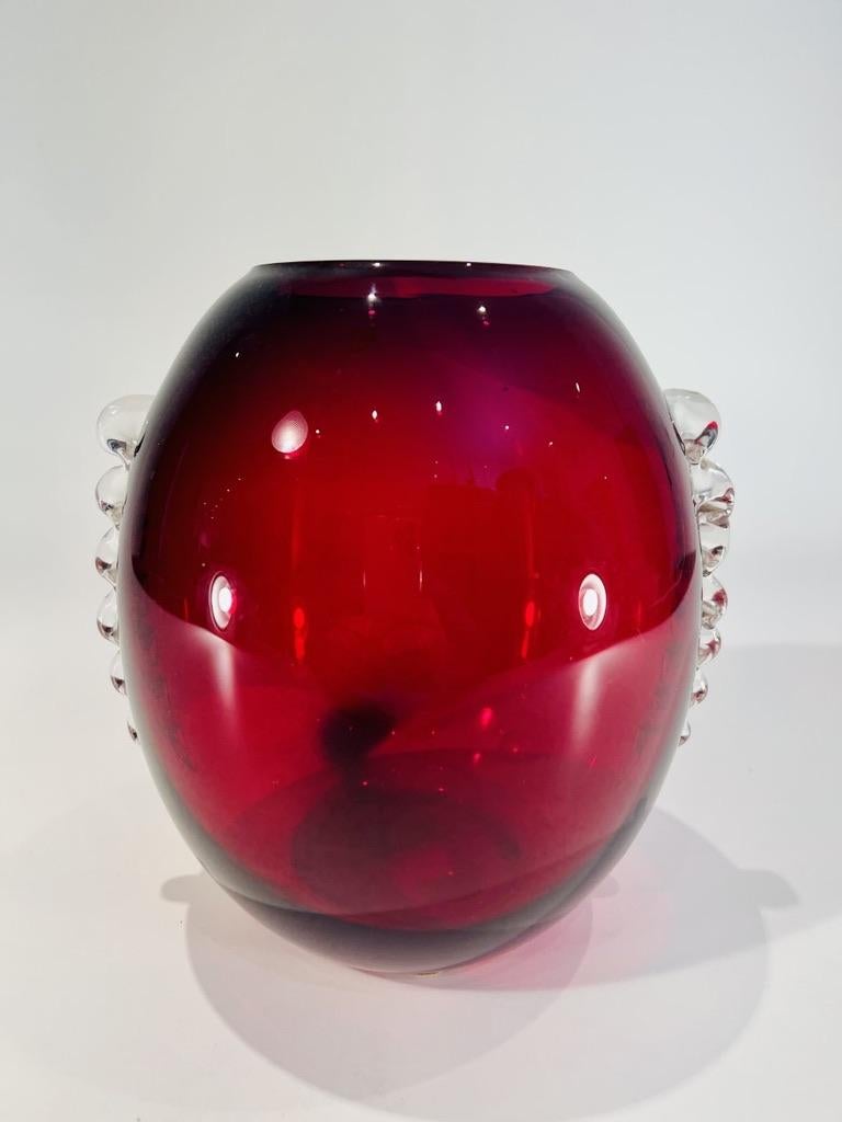 Incroyable vase en verre de Murano original de l'époque attribué à Zecchin Martinuzzi vers 1930.