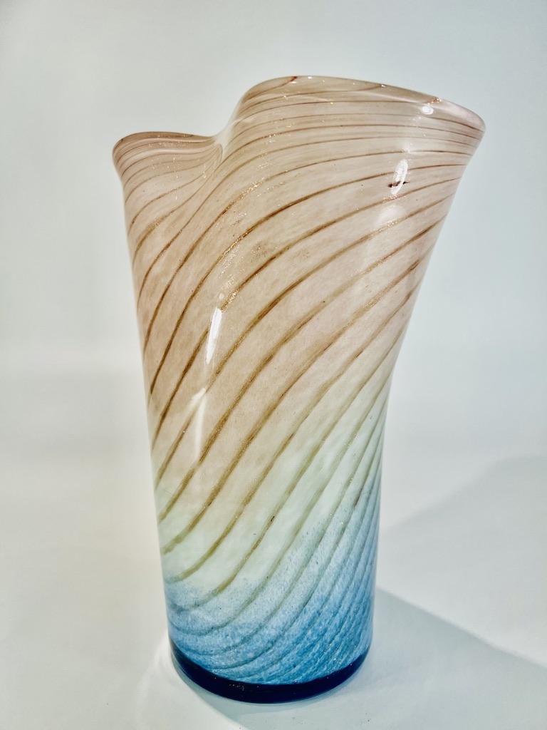 Style international Vase en verre de Murano de Dino Martens à Aureliano Toso 1950 en vente