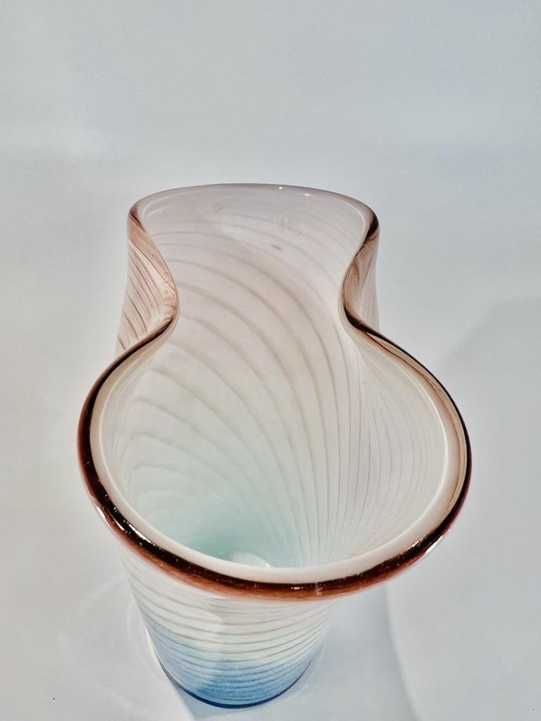 Milieu du XXe siècle Vase en verre de Murano de Dino Martens à Aureliano Toso 1950 en vente