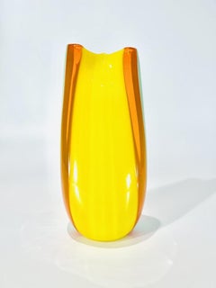 Vaso in vetro di Murano di Silvanni per Fratelli Toso 1990