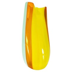 Vase aus Muranoglas von Silvanni für Fratelli Toso  1990