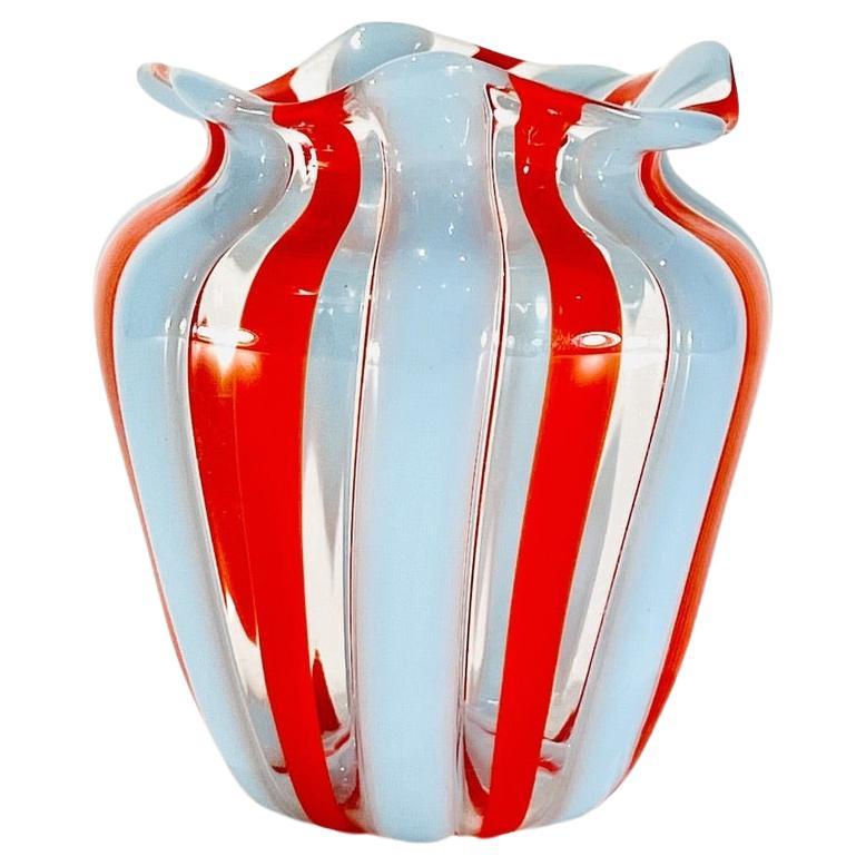 Vase in Murano Glass by Silvanni to Fratelli Toso circa 1990 For Sale