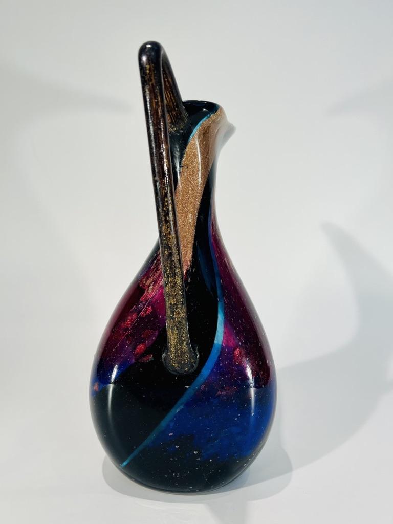 Vase aus Murano-Glas original von Dino Martens für Aureliano Toso 1950 (Italienisch) im Angebot