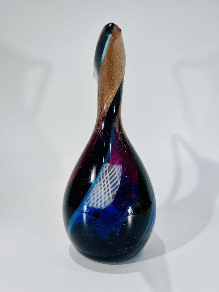 Vase aus Murano-Glas original von Dino Martens für Aureliano Toso 1950 (Mitte des 20. Jahrhunderts) im Angebot