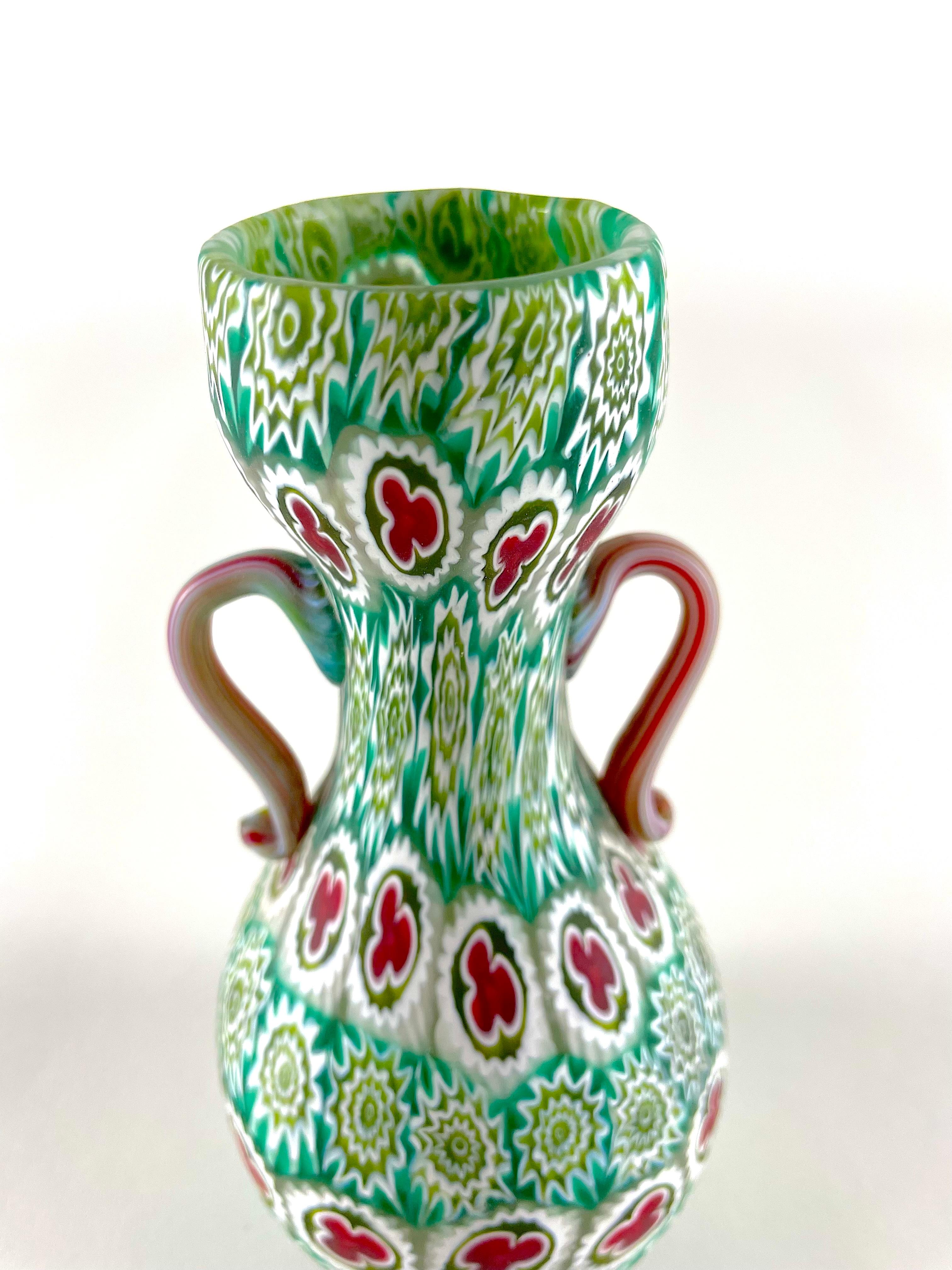 Italian Vase in murrina, classic piece by FRATELLI TOSO MURANO, 1950 For Sale
