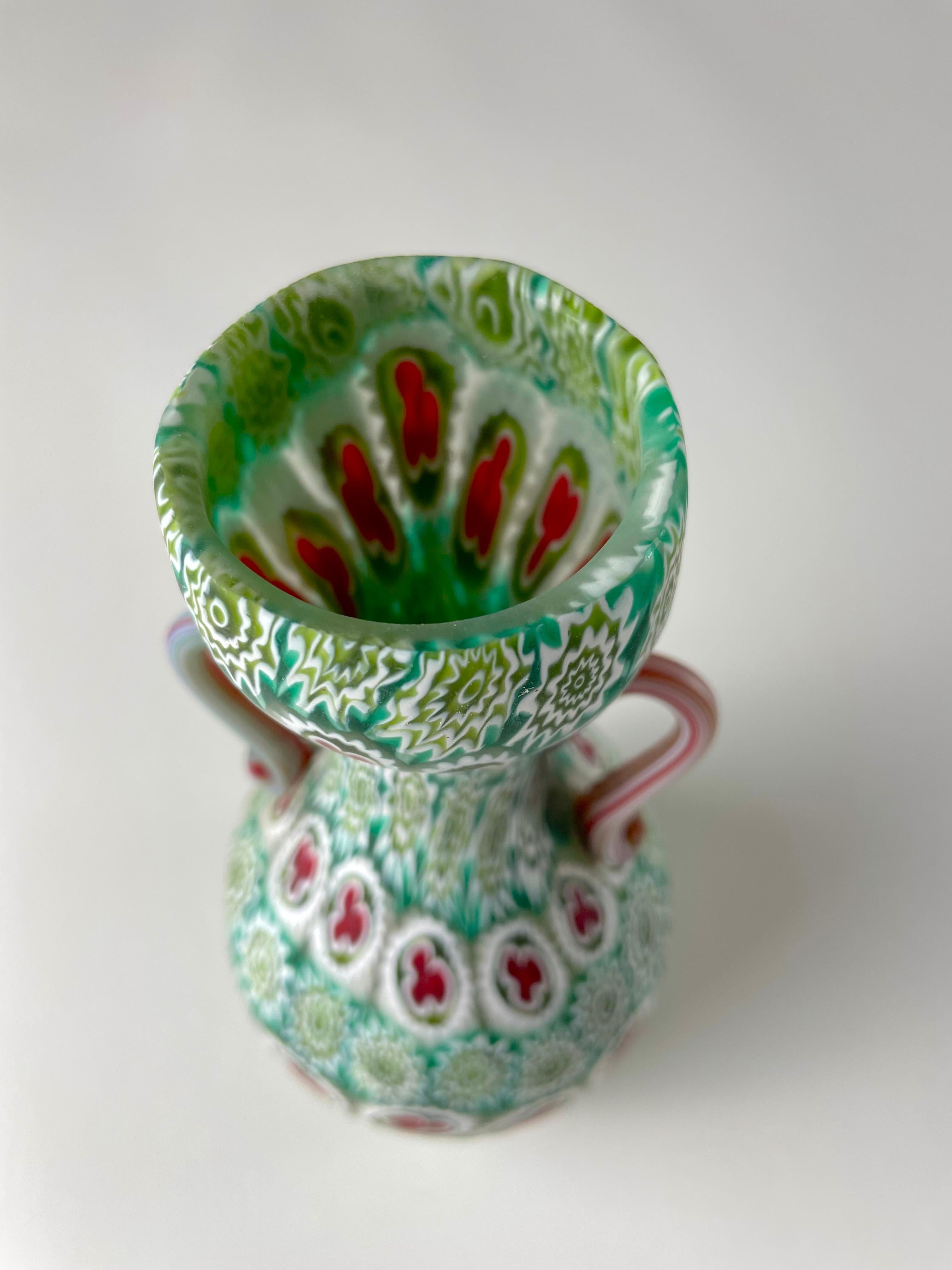 Hand-Crafted Vase in murrina, classic piece by FRATELLI TOSO MURANO, 1950 For Sale