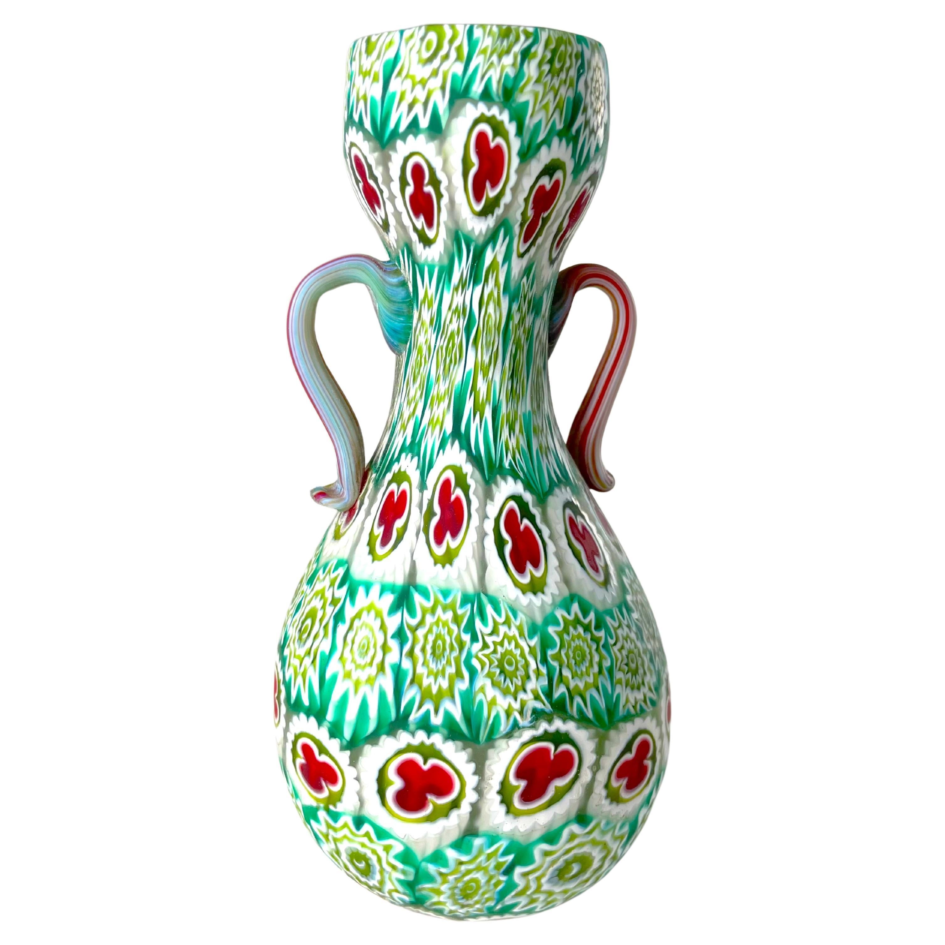 Vase in murrina, classic piece by FRATELLI TOSO MURANO, 1950 For Sale