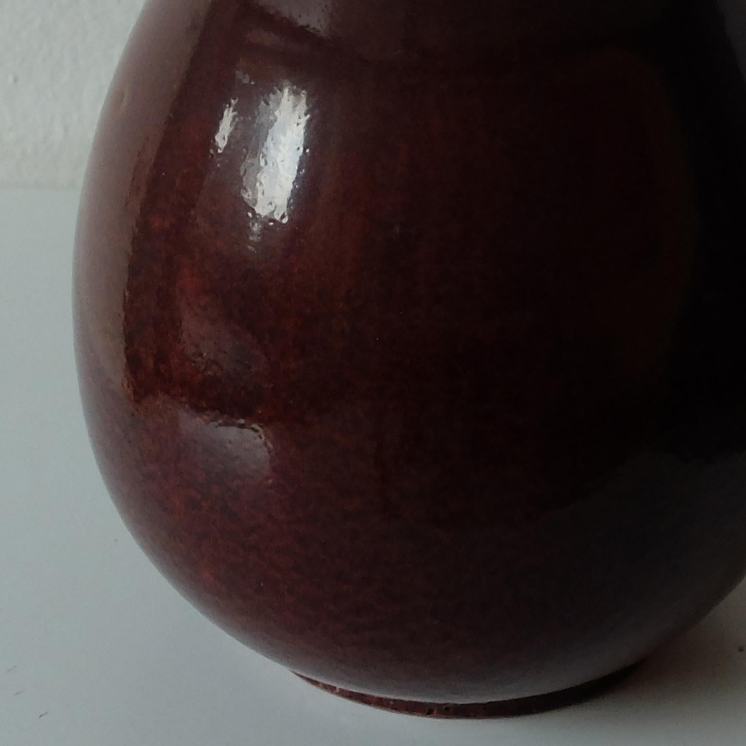 Vase in Oxblood Glaze In Good Condition For Sale In Milan, IT
