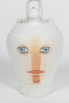 Vase in Painted Terracotta, Contemporary Work