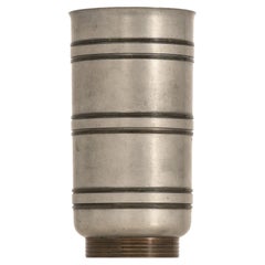 Vase en étain et laiton d'Edvin Ollers, 1944