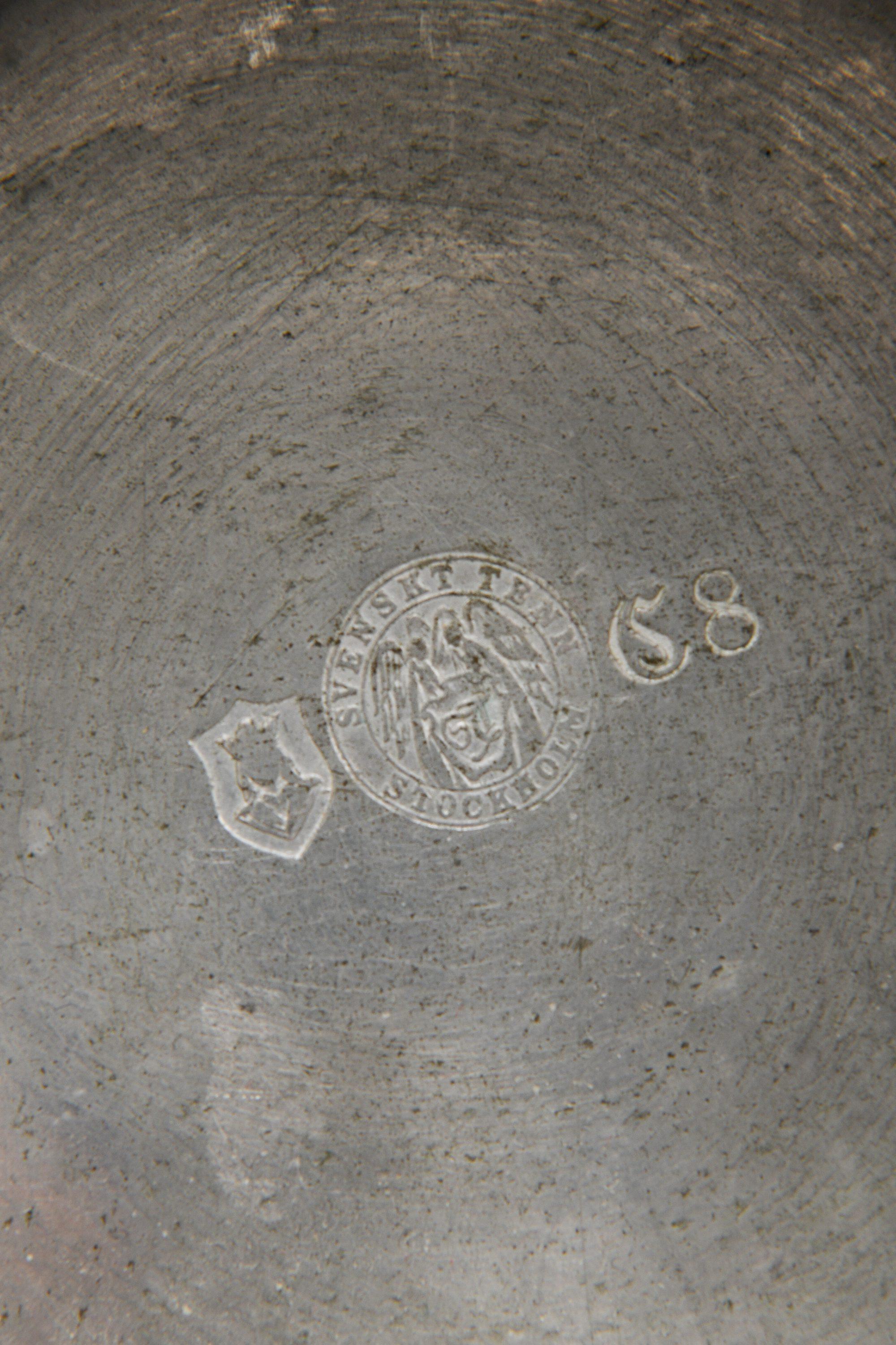 Vase in Pewter and Brass by Nils Fougstedt, 1929 In Good Condition For Sale In Limhamn, Skåne län
