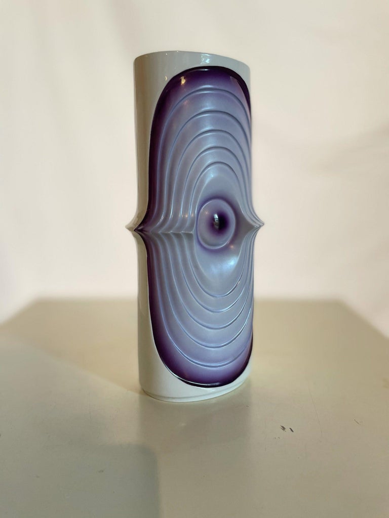 Vase in Porcelain by KPM, Germany 60s, Op Art, Mid-Century Vintage 70s ...