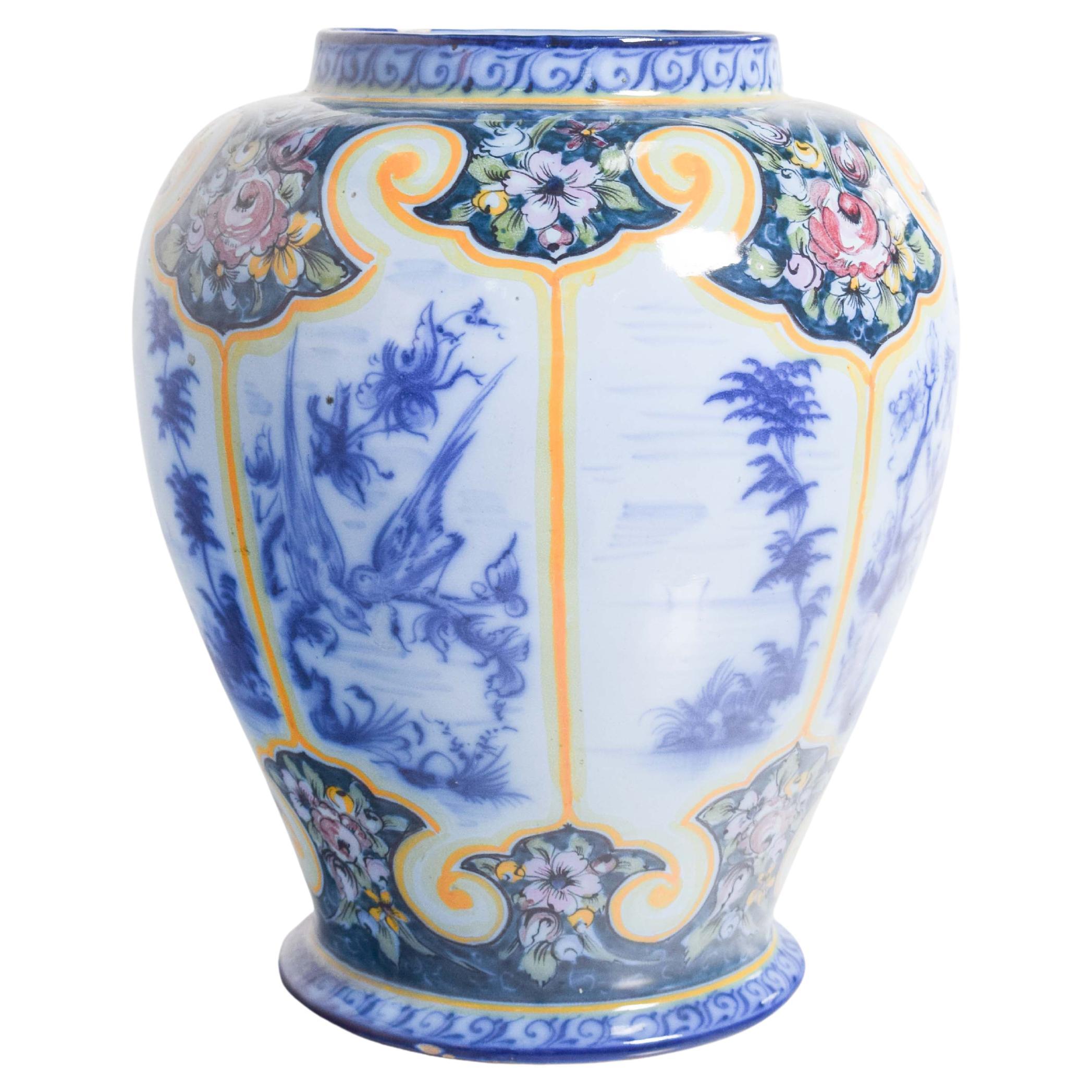 Vaso in ceramica portoghese, AB Alcobaça J Luiz