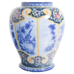 Vase en poterie portugaise, AB Alcobaça J Luiz