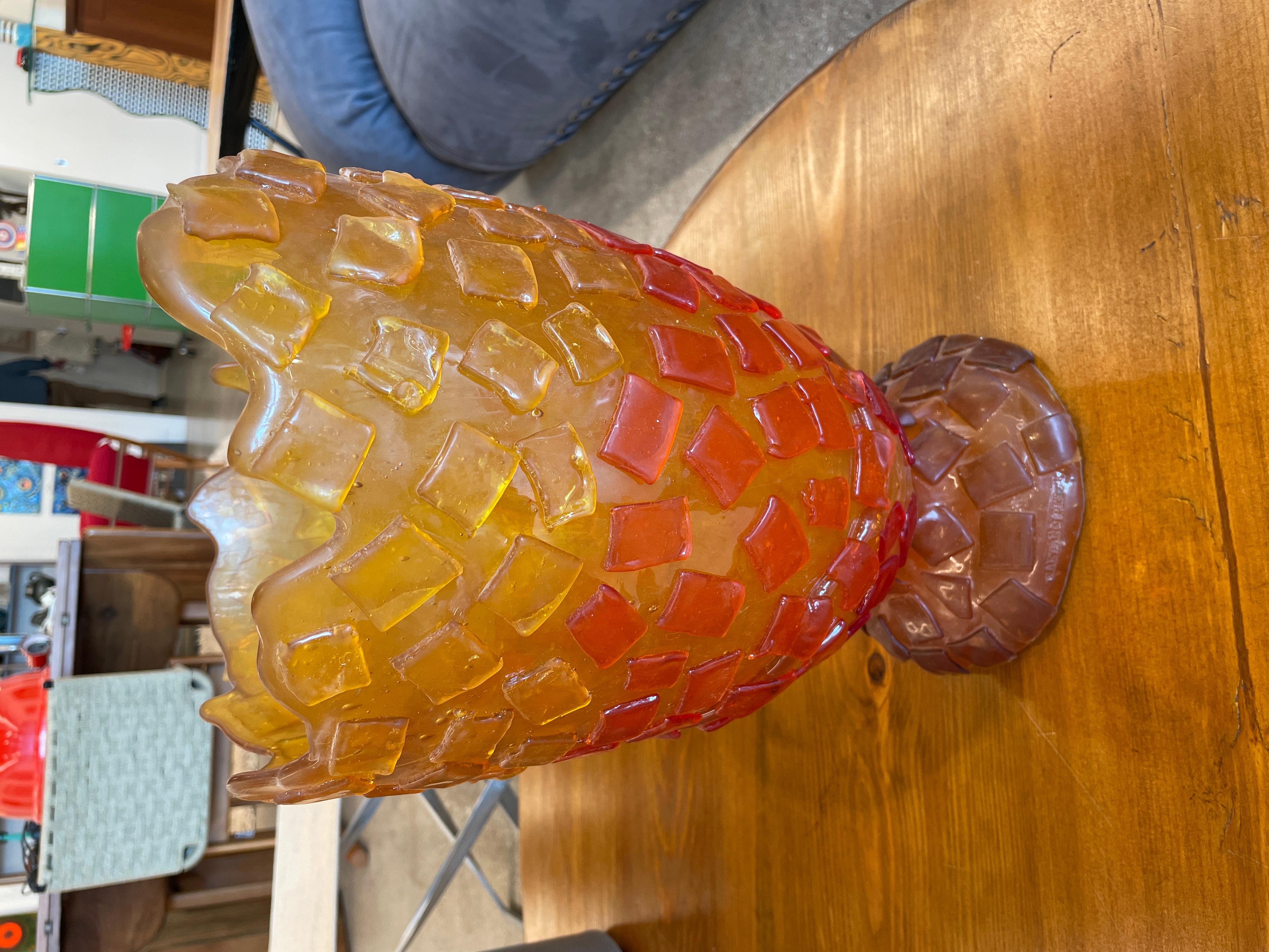 Modern Vase in Resin by Gaetano Pesce, Fish Design, 2017