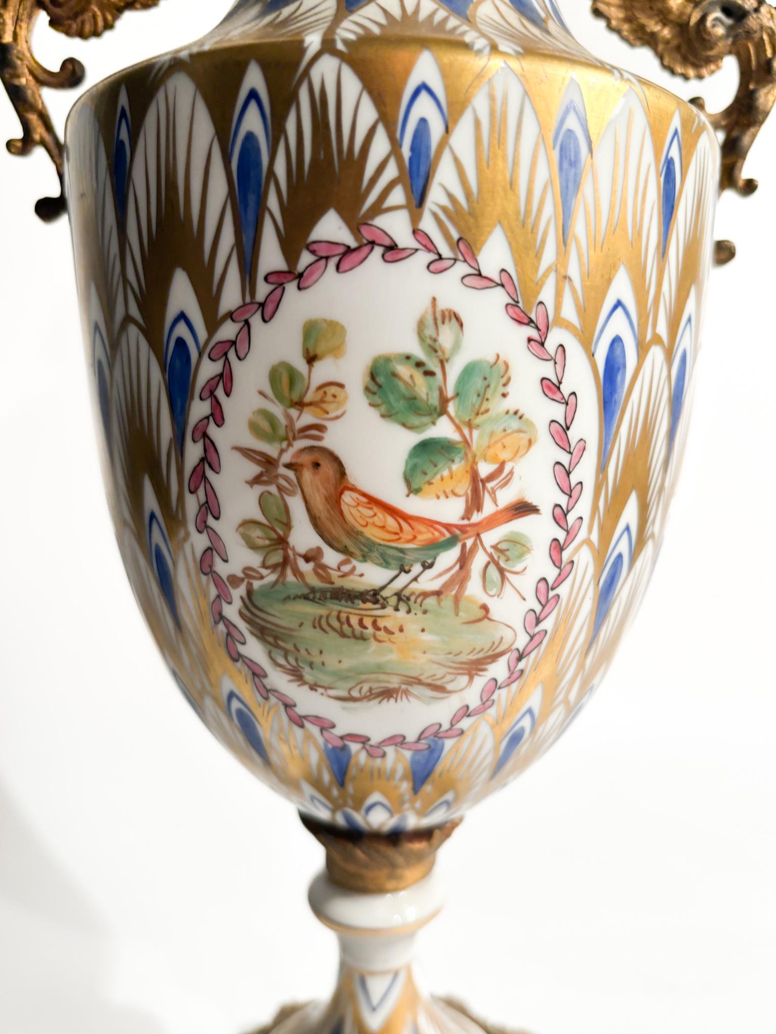 Vase in Sevres Hand-painted Porcelain and Bronze from 1800 5