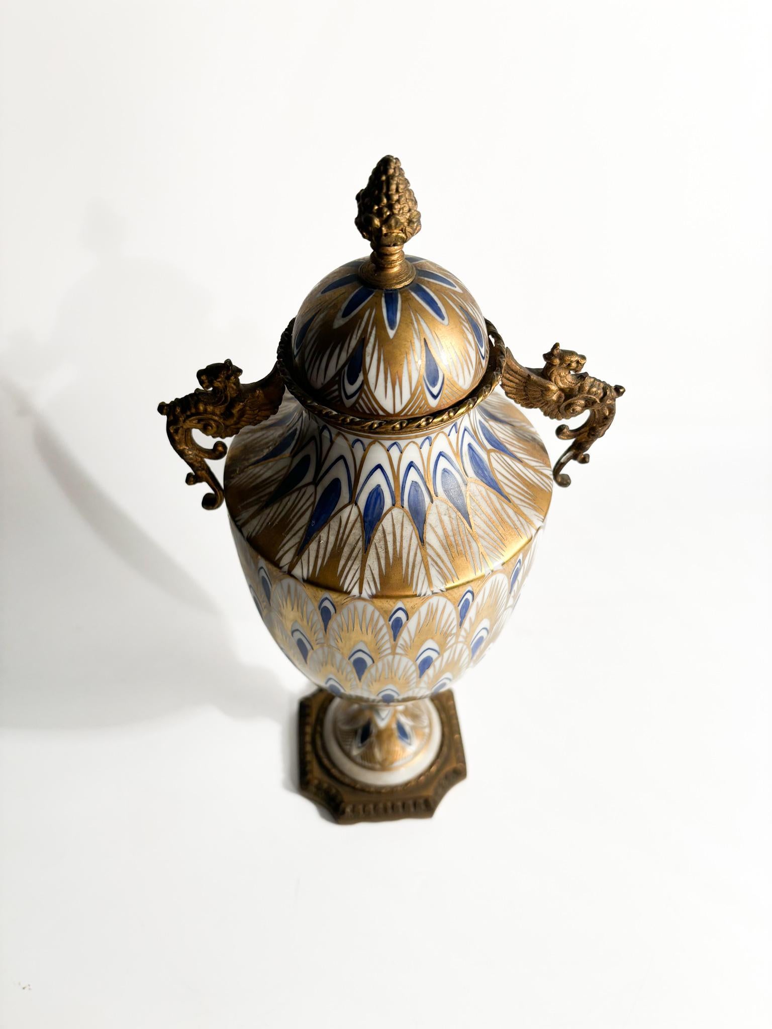 Vase in Sevres Hand-painted Porcelain and Bronze from 1800 2