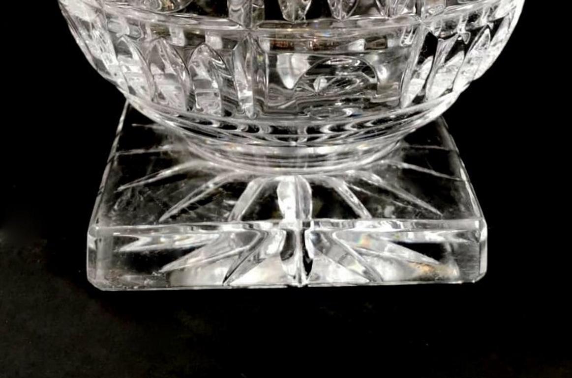 20th Century Crystal Cut Vase In The Shape Of A Sphere France 1938-1940 2