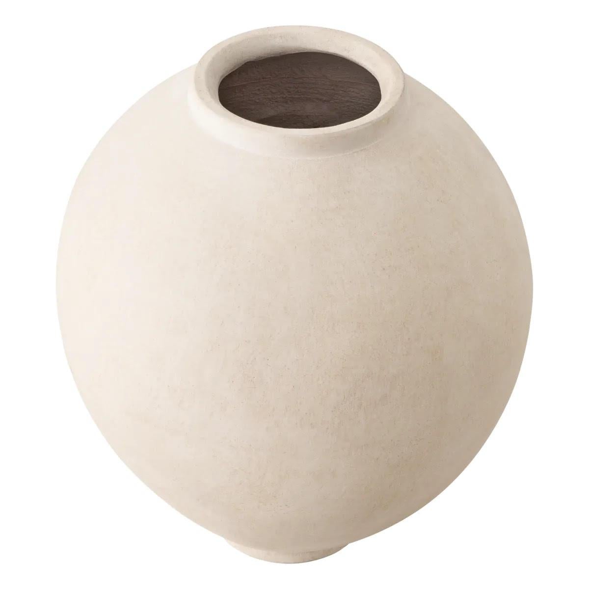 Vase, Gefäß, großer Topf aus sandfarbener Terrakotta, 21. Jahrhundert. (Moderne) im Angebot