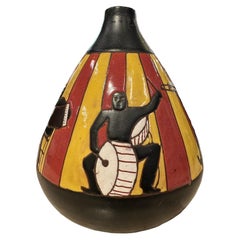 Vase Jazz Jamioulx fabriqué vers 1950