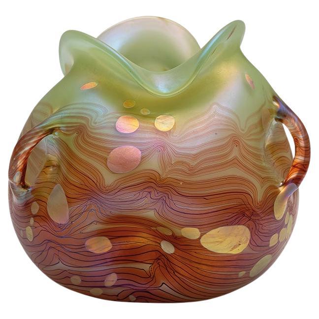 Vaso Johann Loetz Witwe Cytisus Maigrün decorazione ca. 1902 Art Decor in vendita