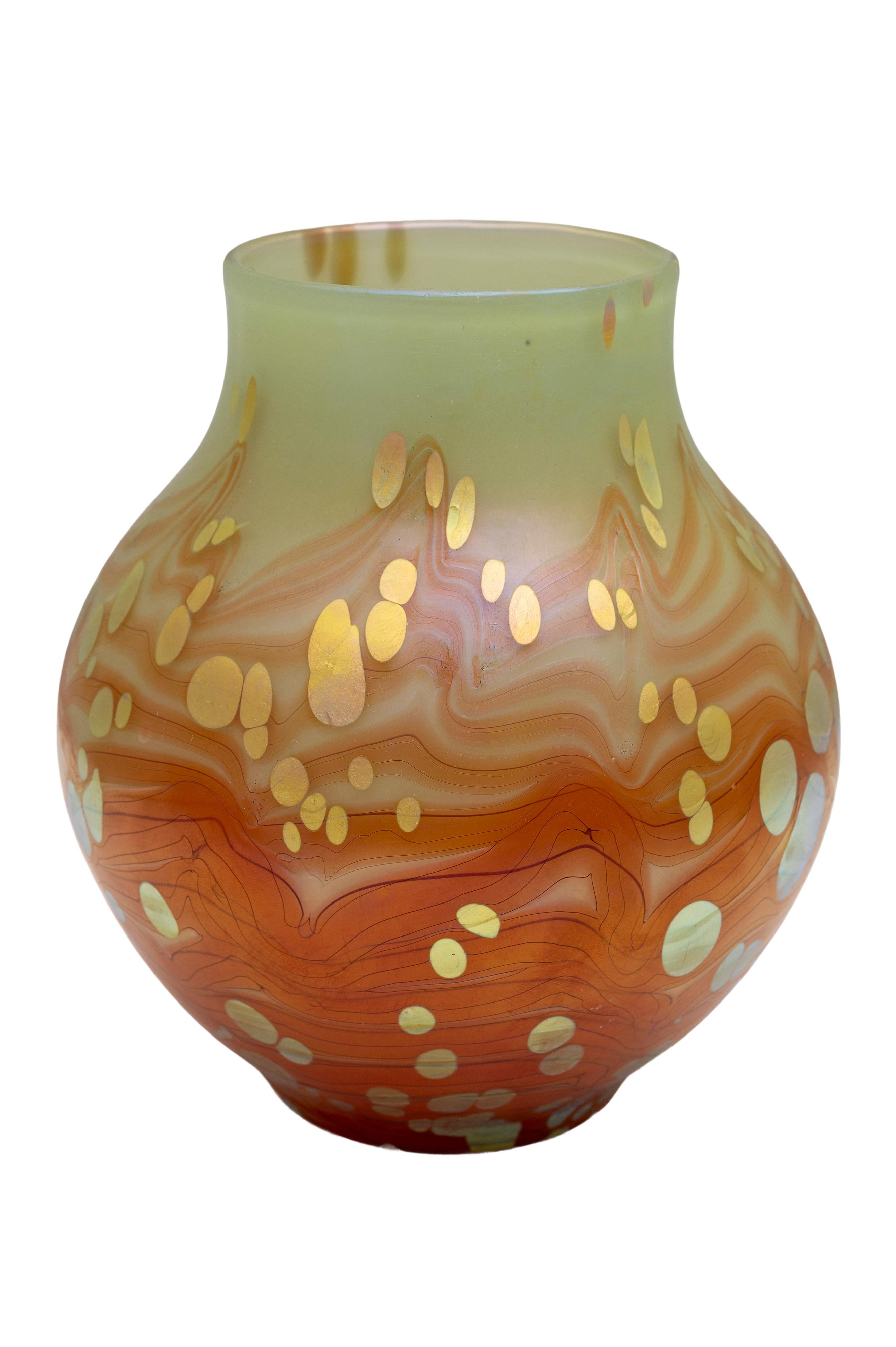 Vaso, Johann Loetz Witwe (produttore),  decorazione Cytisus Maigrün, 1902 ca.