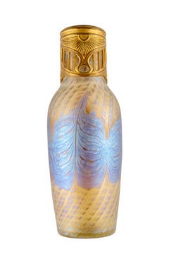 Vase Johann Loetz Witwe with metal mounting Argentor decoration ca. 1902