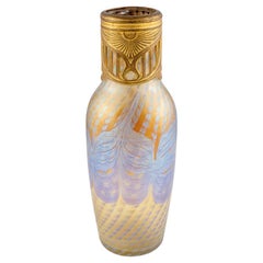 Vase Johann Loetz Witwe with metal mounting Argentor decoration ca. 1902